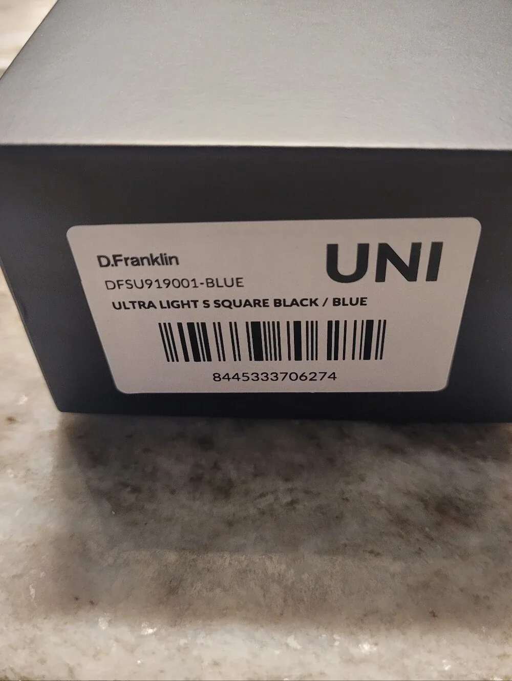 D.Franklin Ultra Light S Square Sunglasses - Black/Blue - Picture 2 of 5